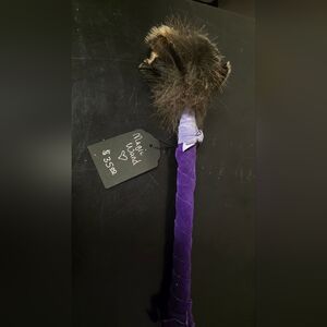 Purple Suede And Turkey Feather Magic Wand